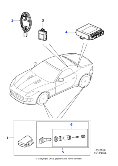 C2D38979 - Jaguar Kit - TPMS Sensor