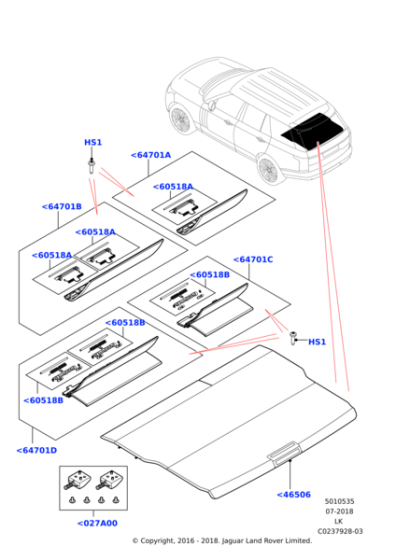 LR106005 - Land Rover GAP HIDER - REAR SEAT