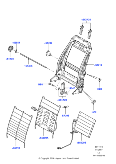 LR032258 - Land Rover Support - Seat Back - Lumbar