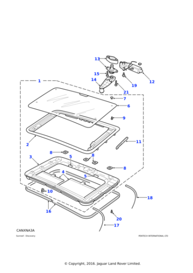 EEH100720 - Land Rover Tube-sunroof drain