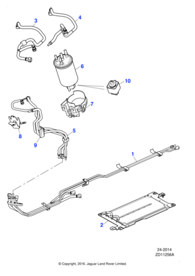 C2Z5197 - Jaguar Fuel pipe