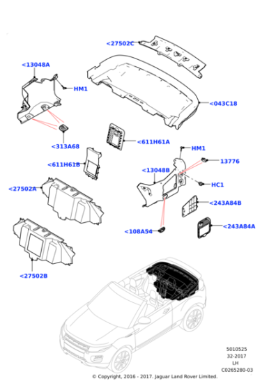 LR034050 - Land Rover Lamp - Interior