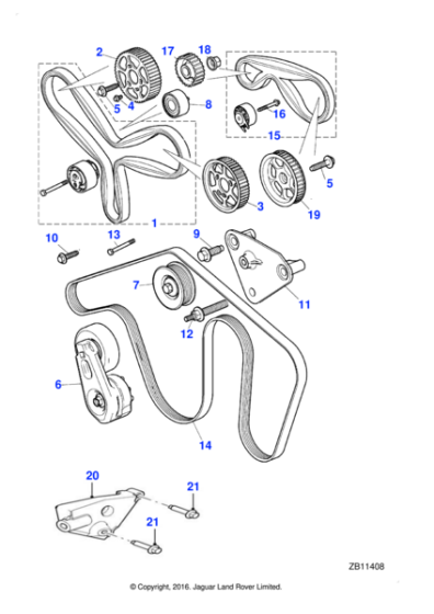 JDE7907 - Jaguar Hexagonal head flanged bolt