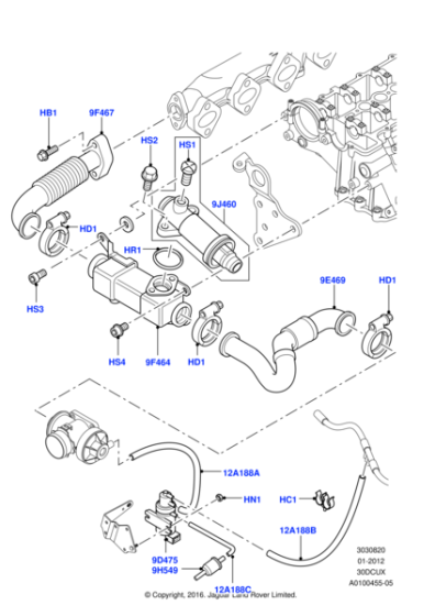 WAP000270 - Land Rover Tube - Exhaust Gas Recirculation