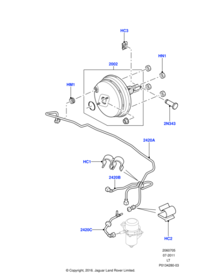 SJJ500080 - Land Rover Kit - Brake Booster Repair