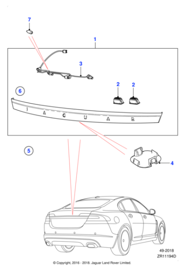 C2Z30926 - Jaguar Trunk lid finisher