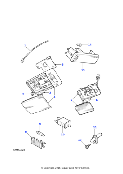 AFU4091L - Land Rover Lamp-trunk/loadspace interior courtesy