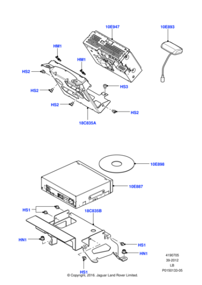 LR031839 - Land Rover Navigation Computer - Less Screen