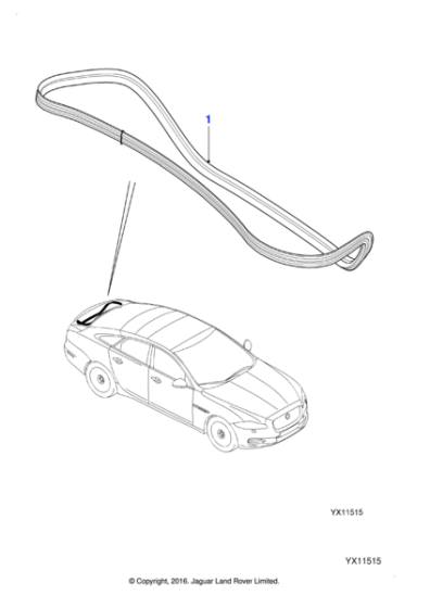 C2D48650 - Jaguar Trunk lid seal