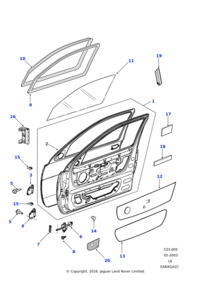 ALR8155 - Land Rover Checker assembly-front/rear door | Jaguar Land ...