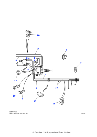 ANR3274 - Land Rover Pipe assembly-antilock brakes