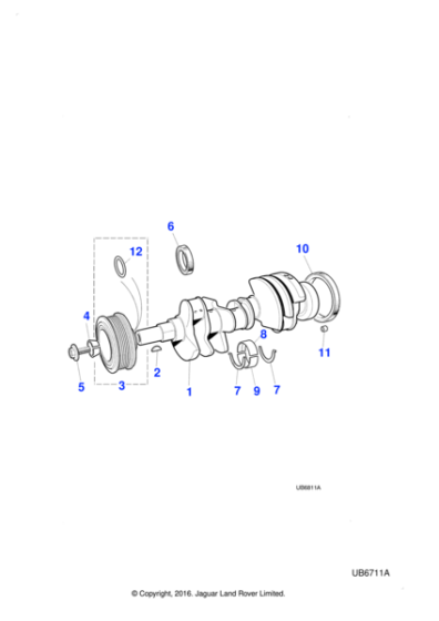 AJ85820 - Jaguar Crankshaft