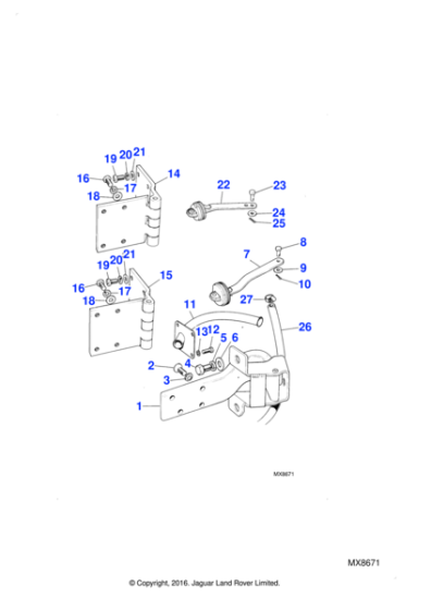 11924 - Jaguar Door hinge