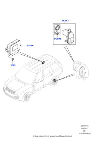 LR070636 - Land Rover Module - Electric Parking Brake