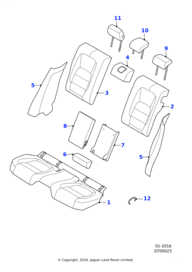 T2H34743QTQ - Jaguar Headrest
