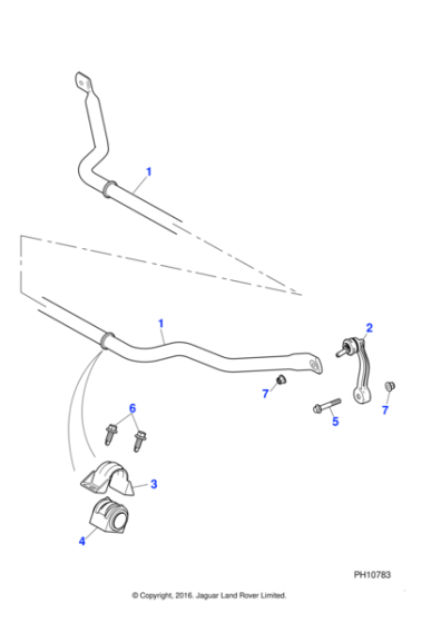 C2D24220 - Jaguar Anti roll bar link