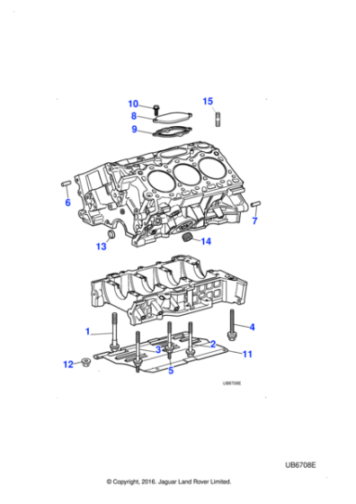 XR85191 - Jaguar Main bearing bolt