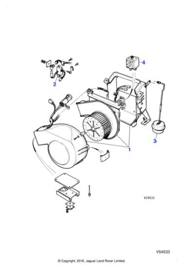 CBC8968 - Jaguar Heater blower motor