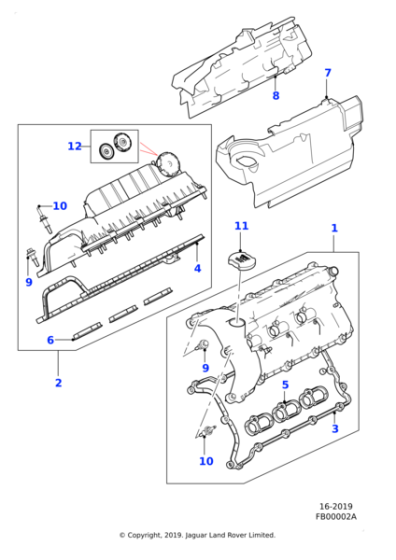 AJ814002 - Jaguar Camshaft cover