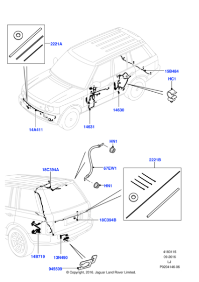 LR019075 - Land Rover Wire - Jumper