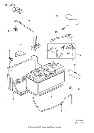 C2Z6792 - Jaguar Battery clamp