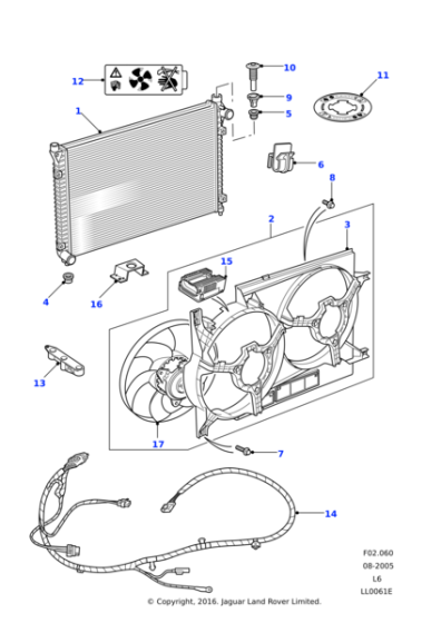 ABU490460 - Land Rover Bracket assembly-radiator upper mounting