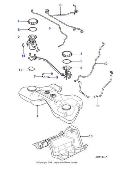 C2Z11118 - Jaguar Fuel tank