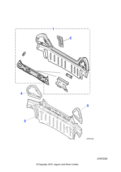 XR83248 - Jaguar Bumper mounting reinforcement