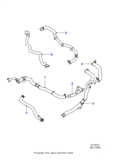 C2Z14276 - Jaguar Hose