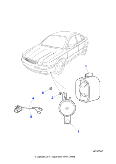 C2S16958 - Jaguar Security sounder link lead