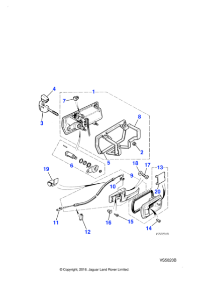 GMB1101AA - Jaguar Door handle/remote control