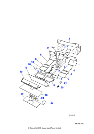 BCC7596 - Jaguar Bulkhead insulation pad