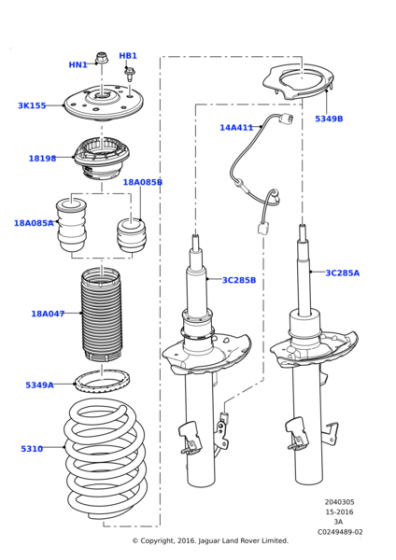 LR106285 - Land Rover Spring - Suspension - Front