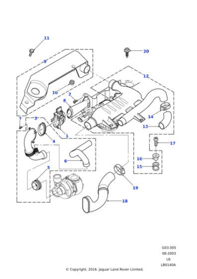 WAP000080 - Land Rover Pipe-exhaust gas recirculation