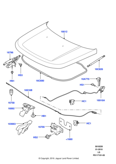 BKB780031 - Land Rover Hinge