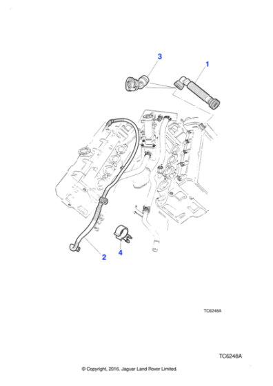 NCA3951CB - Jaguar Full load breather hose