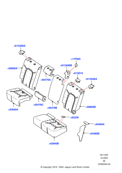 LR131831 - Land Rover Cover - Seat Back Latch