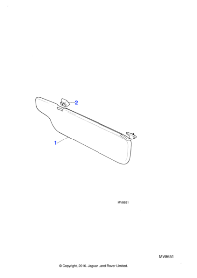 BD47641PA - Jaguar Sunvisor