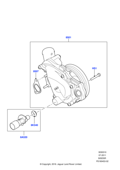 LR010801 - Land Rover Pump - Water