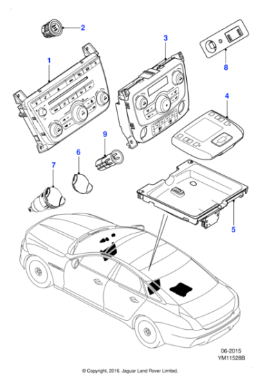 C2D49760 - Jaguar Air conditioning control panel