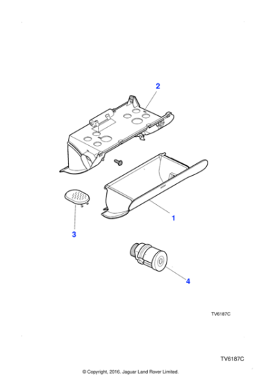 HJA7212BB - Jaguar Glovebox lock barrel