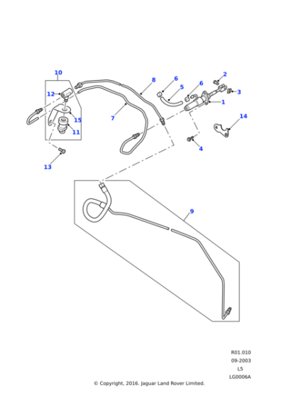ANR6734 - Land Rover Hose assembly clutch