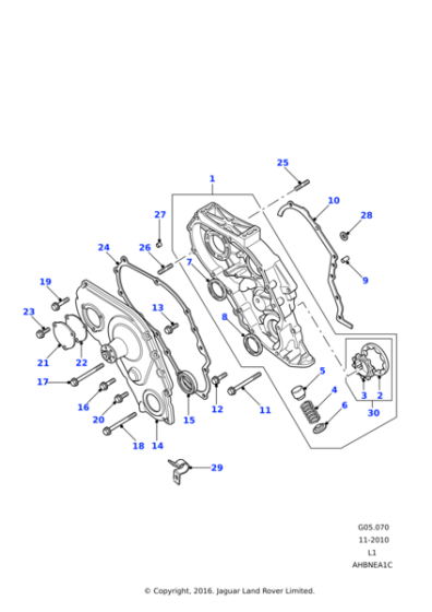 ERR4860 - Land Rover Gasket-timing gear housing drain plate