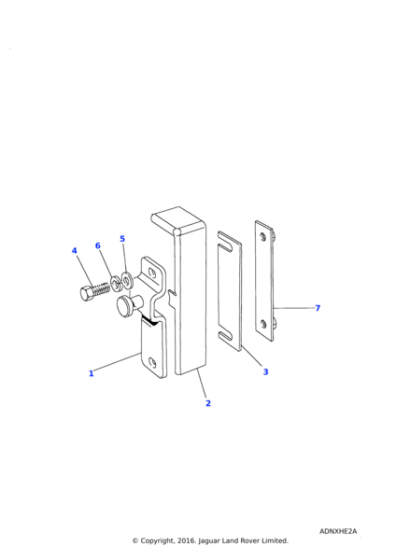 MUC2959 - Land Rover Striker-Door Lock