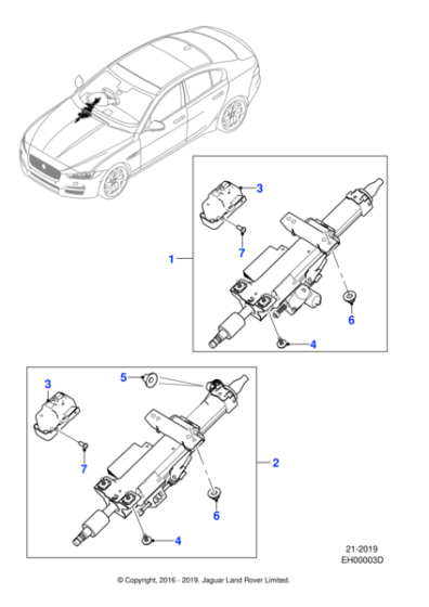 T2H7382 - Jaguar Steering column lock