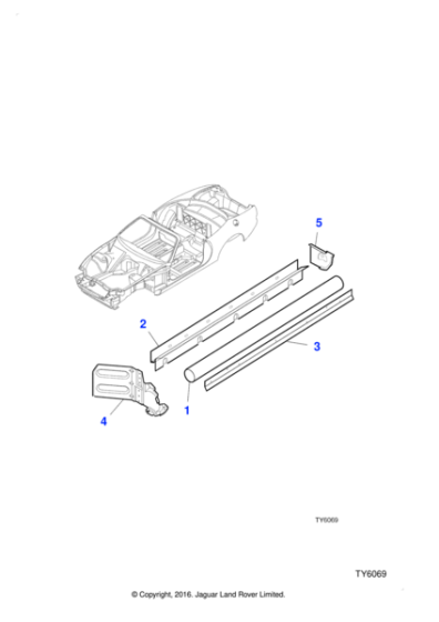 FJA1343BE - Jaguar Sill closing panel