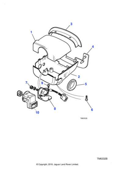 C2N2607AEK - Jaguar Steering column cowl