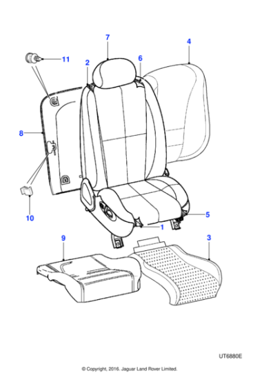 XR811060 - Jaguar Trim fastener