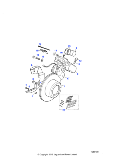 AEU1718 - Land Rover Caliper assembly-front brake