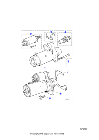 RTC1324 - Jaguar Starter motor drive